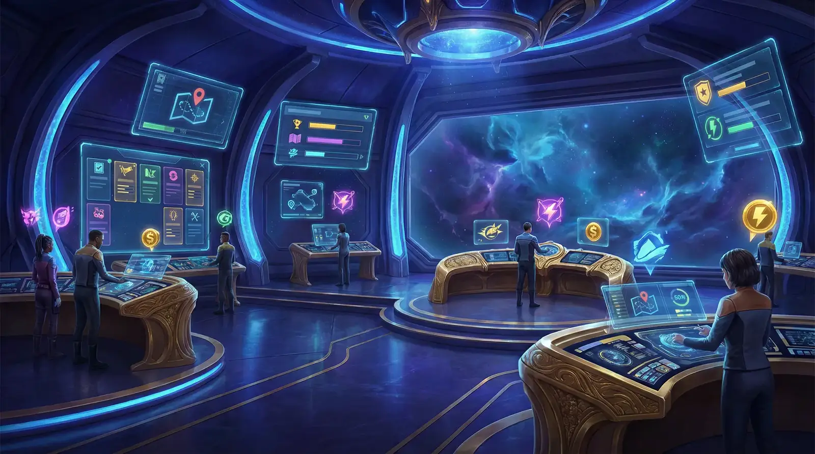 领彩金星际任务中心全息任务面板